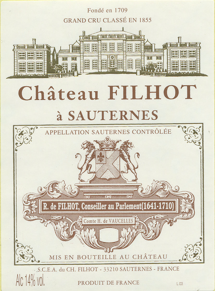 Chateau Filhot label