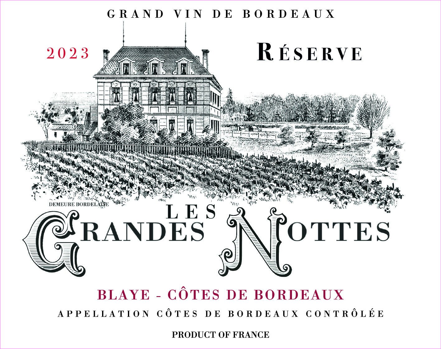 Reserve Les Grandes Nottes label