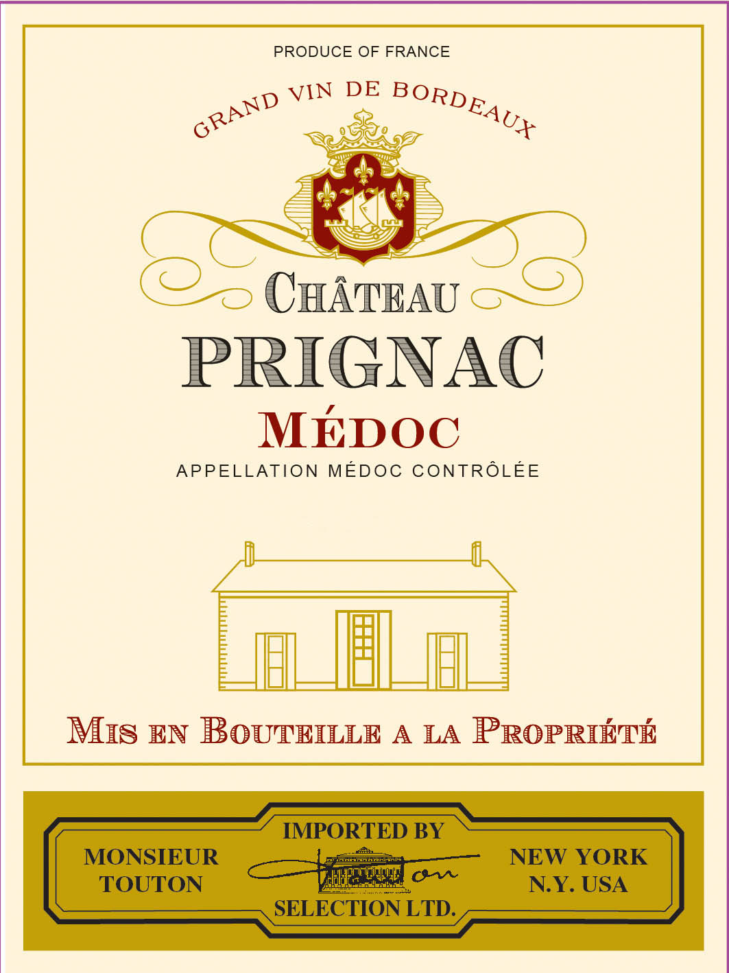 Chateau Prignac - Medoc label