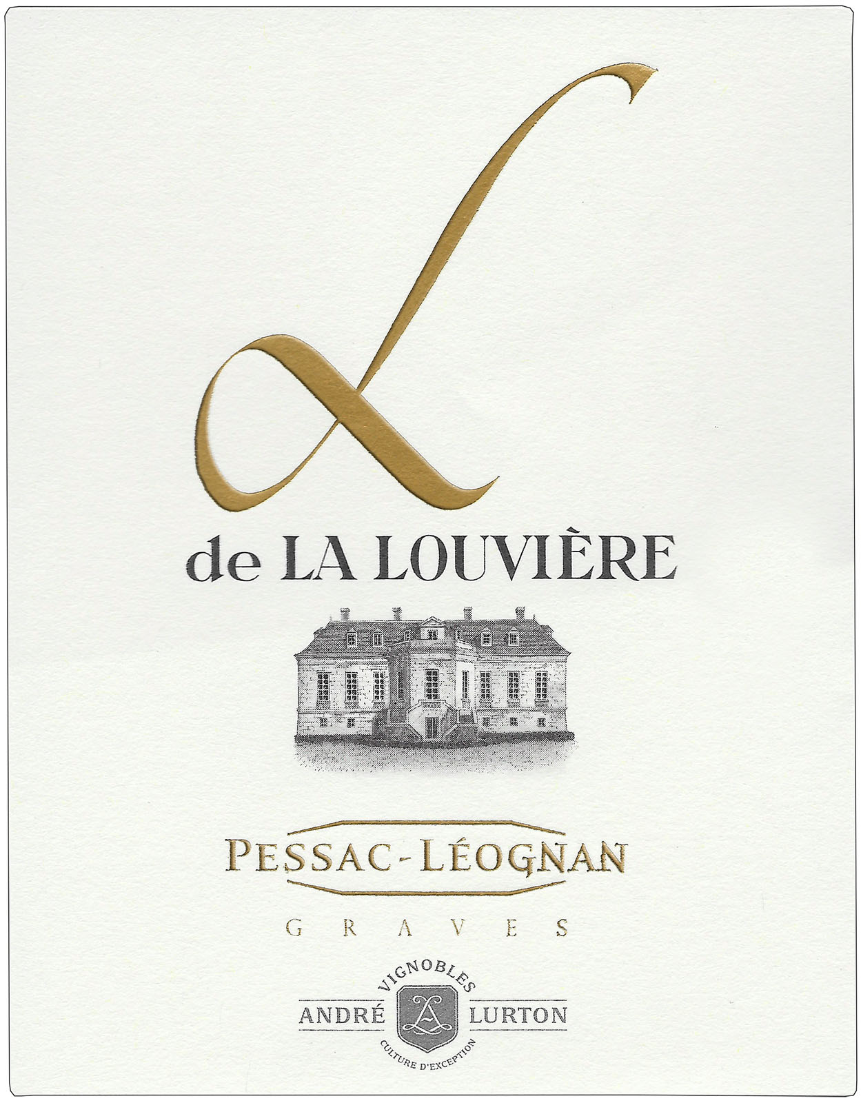 L de la Louviere blanc label