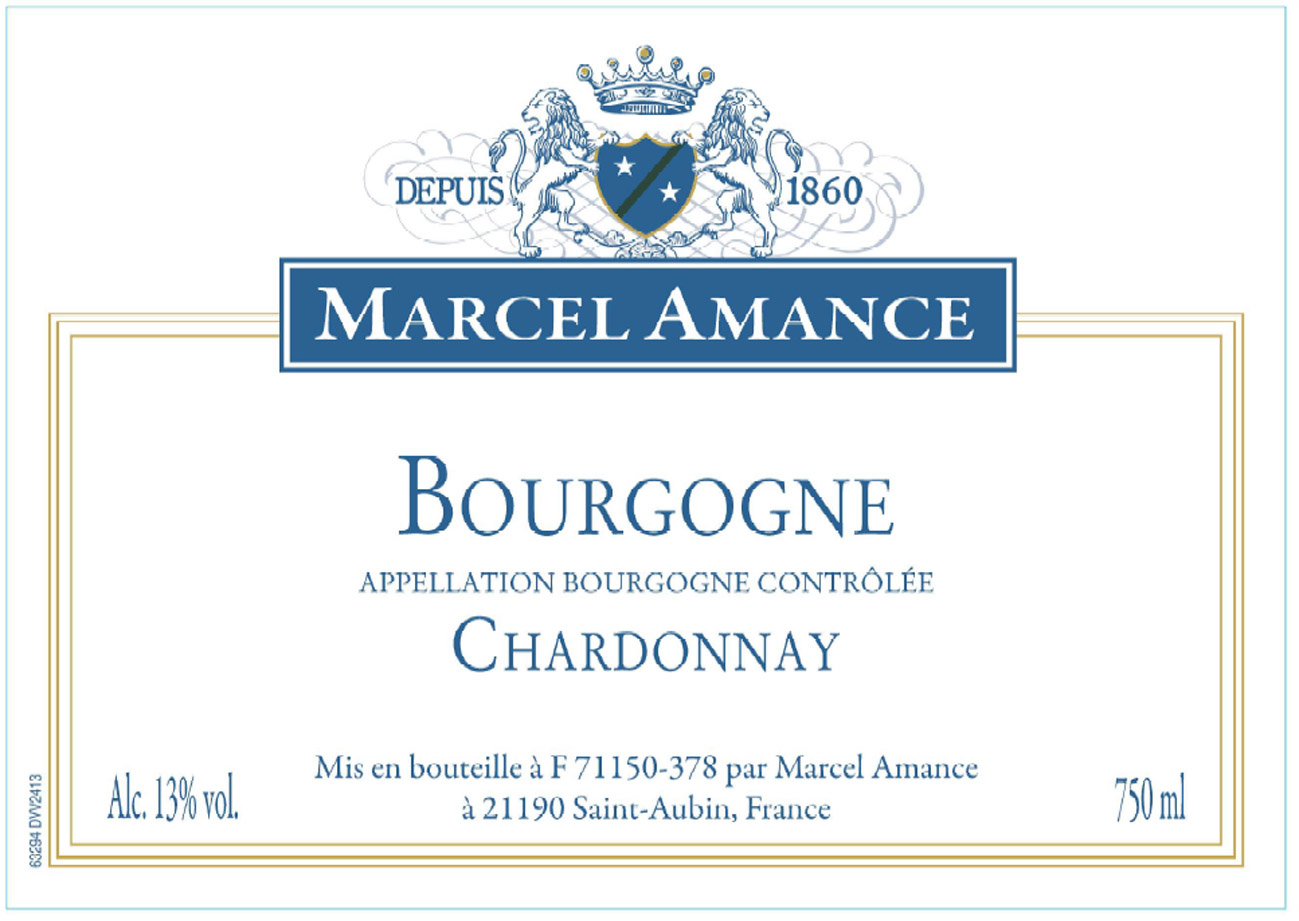 Marcel Amance - Bourgogne Chardonnay label