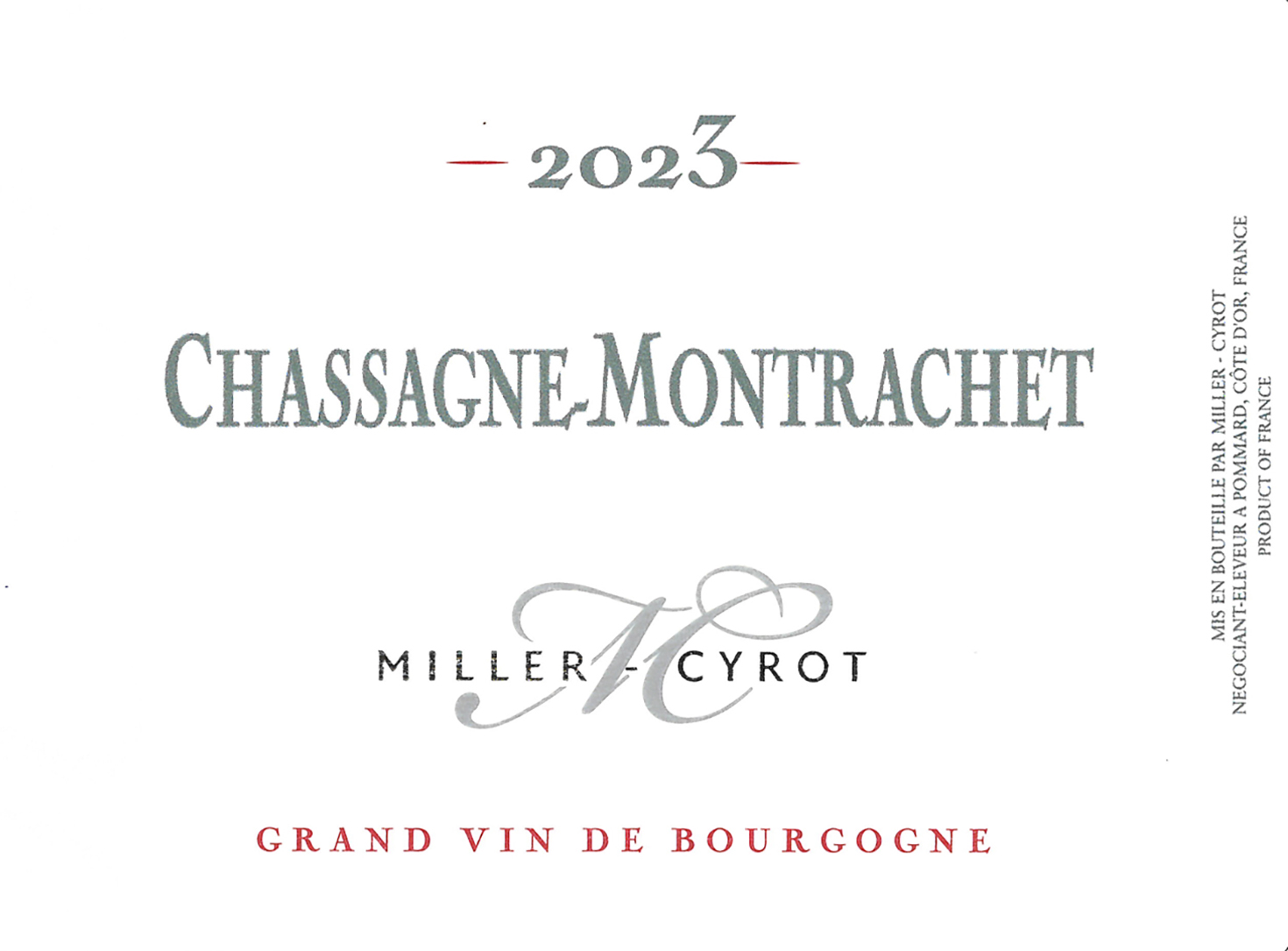 Domaine Miller-Cyrot - Chassagne Montrachet label