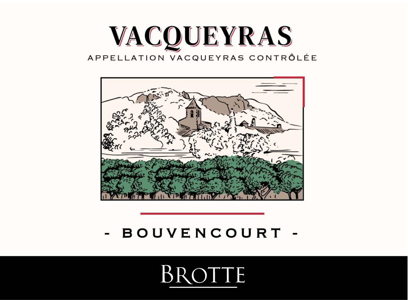 Brotte - Bouvencourt - Vacqueyras label