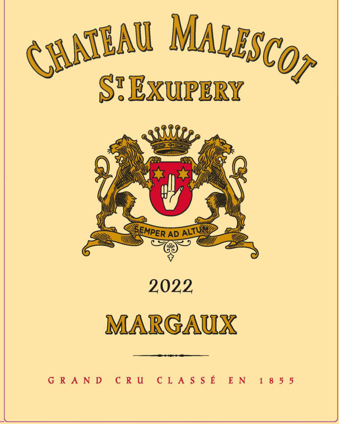 Chateau Malescot St Exupery label