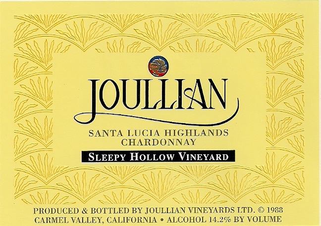 Joullian - Chardonnay -"Sleepy Hollow Vineyard" label