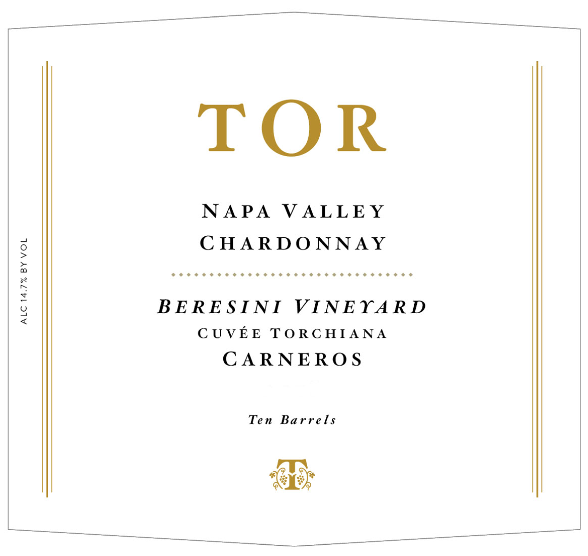 TOR - Chardonnay- Beresini Vineyard Cuvee Torchiana label