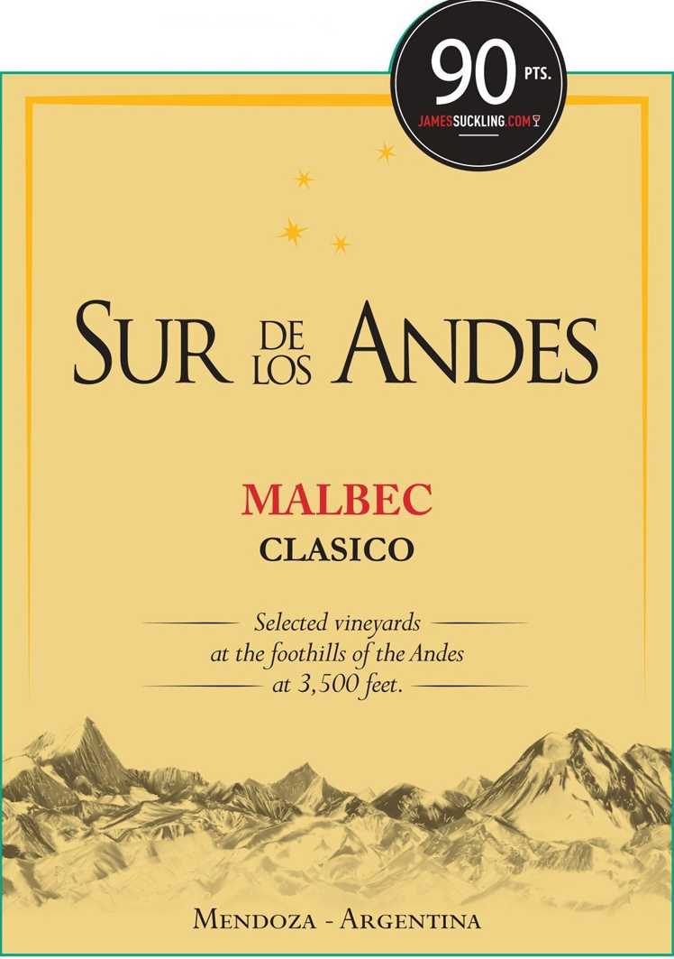 Sur de los Andes - Malbec label