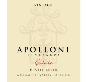Apolloni Vineyard - Estate Pinot Noir label