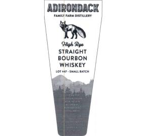 Adirondack - High Rye Straight Bourbon Whiskey label