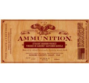 Ammunition - Straight Bourbon Whiskey label