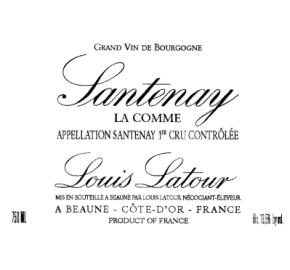 Louis Latour - Santenay 1er Cru La Comme label